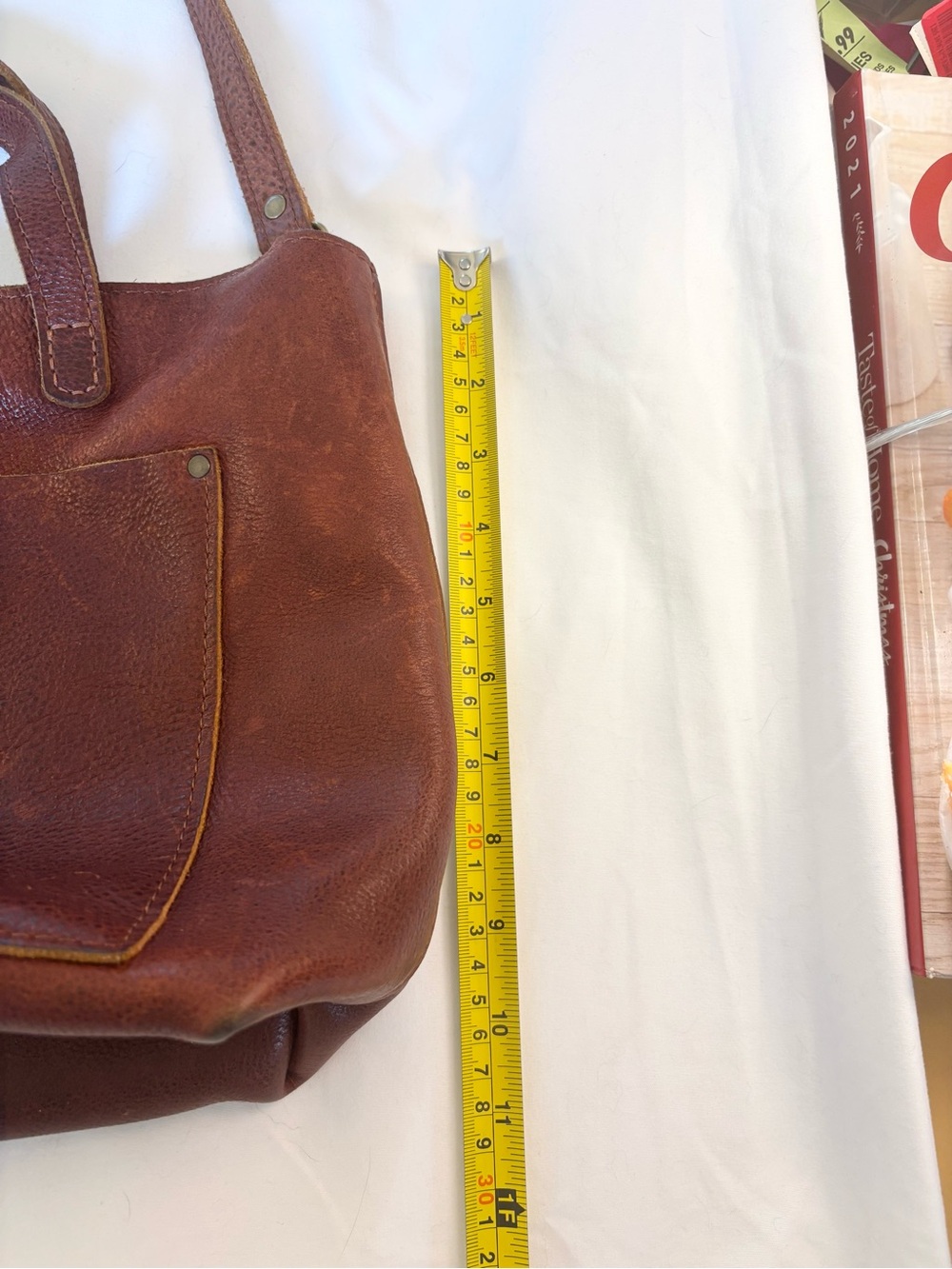Brown Leather Convertible Shoulder Tote - Timeless Everyday Carry - Picture 5 of 8